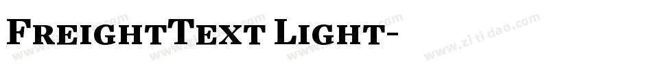 FreightText Light字体转换